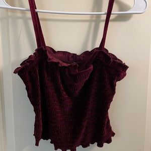 Wild fable cropped velvet tank.